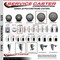 Service Caster 5'' Gray Poly Wheel Swivel 7/16'' Grip Ring Stem Caster Set 2 Brakes, 4PK SCC-GR20S514-PPUB-TLB-716138-2-S-2 - alternate 2